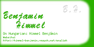 benjamin himmel business card